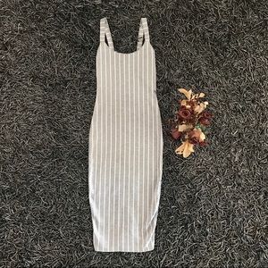 Pretty Little Thing Striped Midi Dress